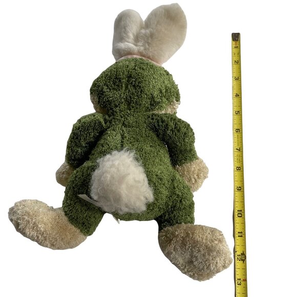 Animal Adventure Green & White Terrycloth Plush Frog Bunny Toy 12 Inches Easter - Picture 8 of 8
